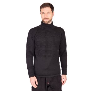 S.N.S fisherman sweater h�j hals - sort 