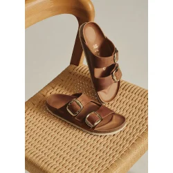 Birkenstock Arizona Big Buckle - Oiled Leather - Cognac (smal model) 