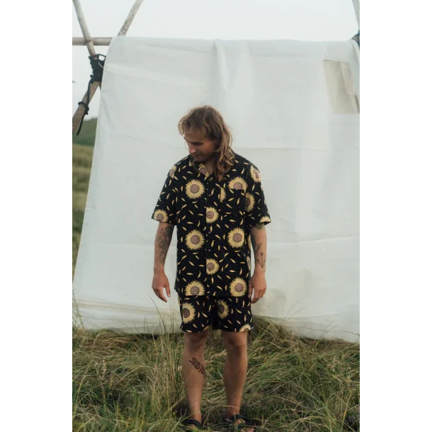 Lakor Sunflower short sleeve shirt - Moonless night