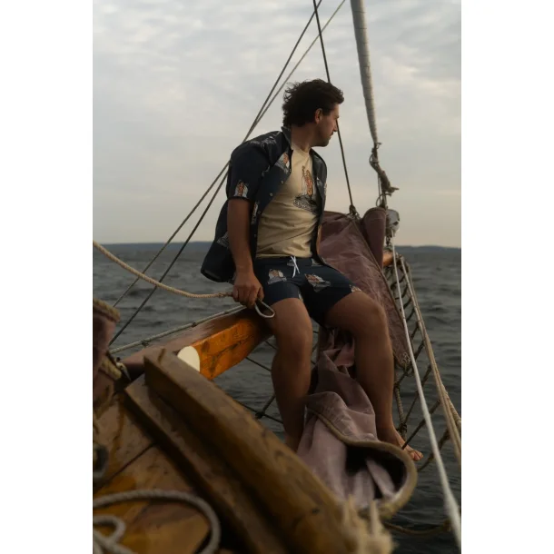 LAKOR Save the mermaids swim shorts - midnight navy 