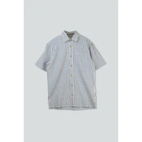 LAKOR Seer Sucker Short Sleeve shirt - bering sea 