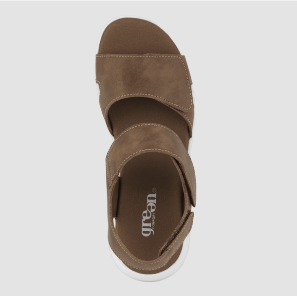 Green Comfort sandal Leaf Lucy - Cognac 422004Q30