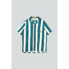 LAKOR Sport cola stripe short sleeve shirt - harbor blue