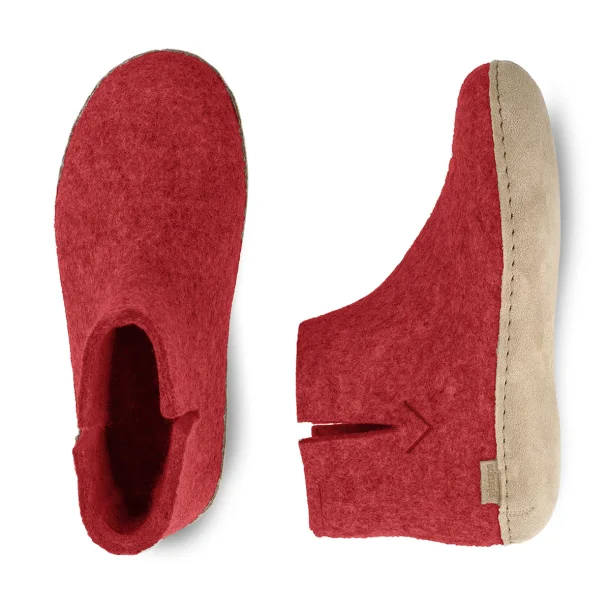 Glerups st�vle m. skinds�l - r�d