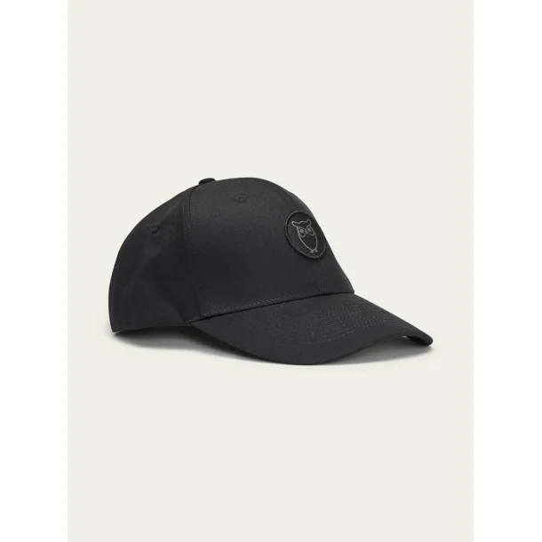 Knowledge Cotton Twill badge cap - black jet
