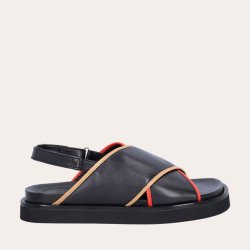 Billi Bi sandal - black/coral/brown comb. A6405