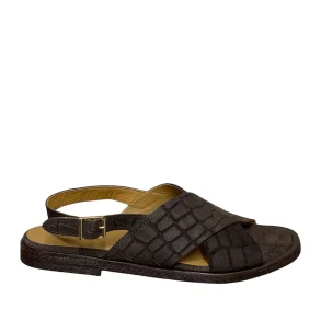 Angulus Klassisk krydssandal - brun flet 5637-106