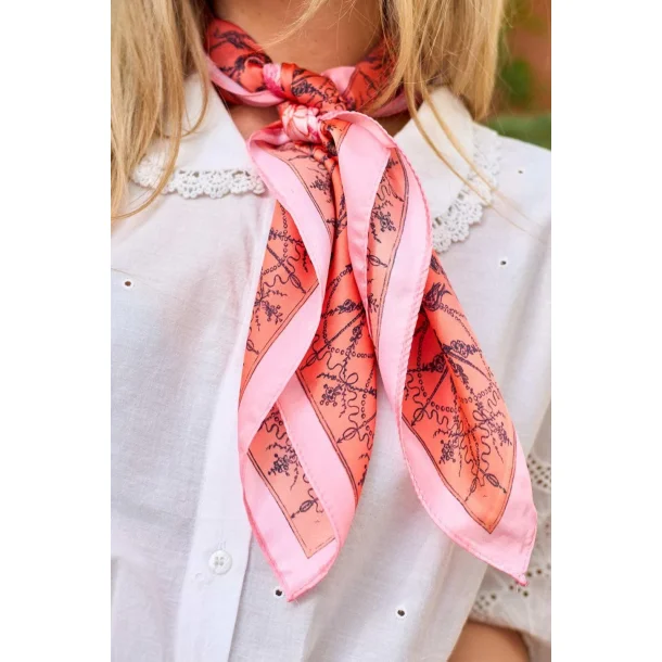 Black Colour BCNadja mini scarf - orange 