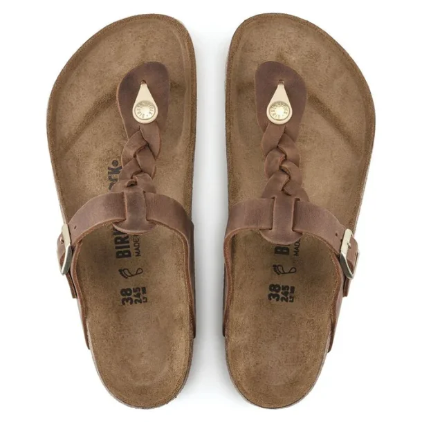 Birkenstock Gizeh Braided - Cognac (bred model) 