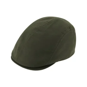 Fiebig flatcap cotton water repellent - olive green 410116