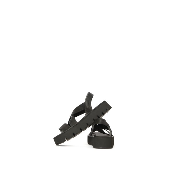 Lofina sandal med elastik-rem - sort 9520-40