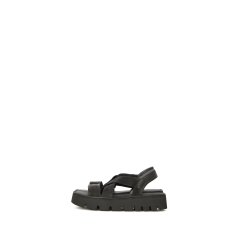 Lofina sandal med elastik-rem - sort 9520-40