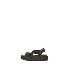 Lofina sandal med elastik-rem - sort 9520-40