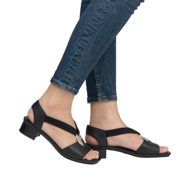 Rieker sandal  - sort 62662-01