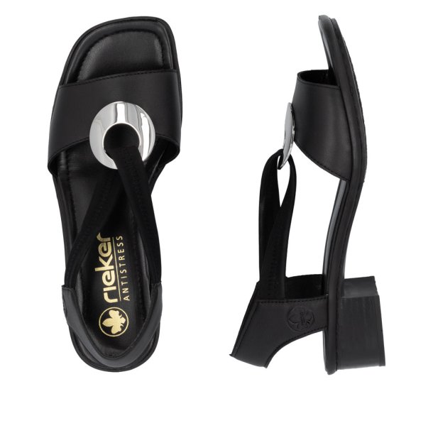 Rieker sandal  - sort 62662-01