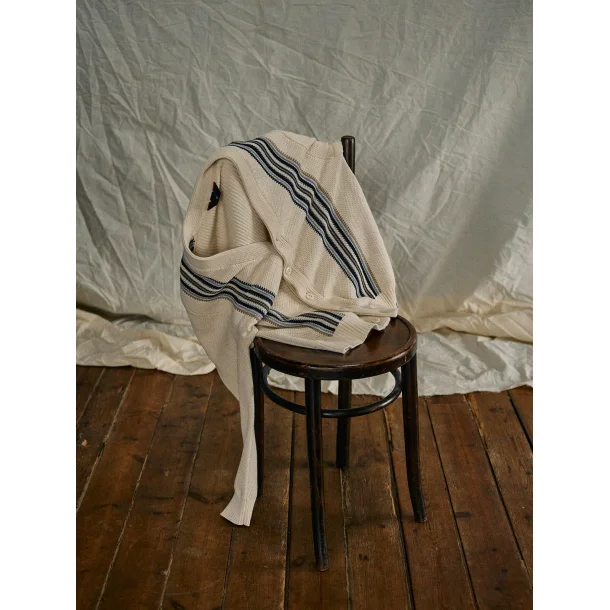 Blue de Gnes Cappa Stribe Cardigan - whitecap 