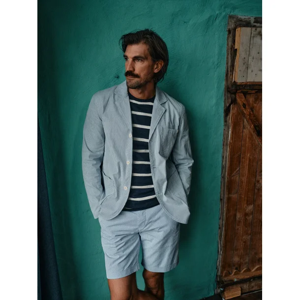 Blue de Gnes Gabbiano Riga Blazer - Blue stripe