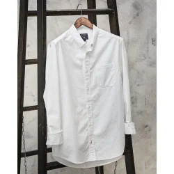 Blue de Gnes Sandro Oxford shirt - hvid