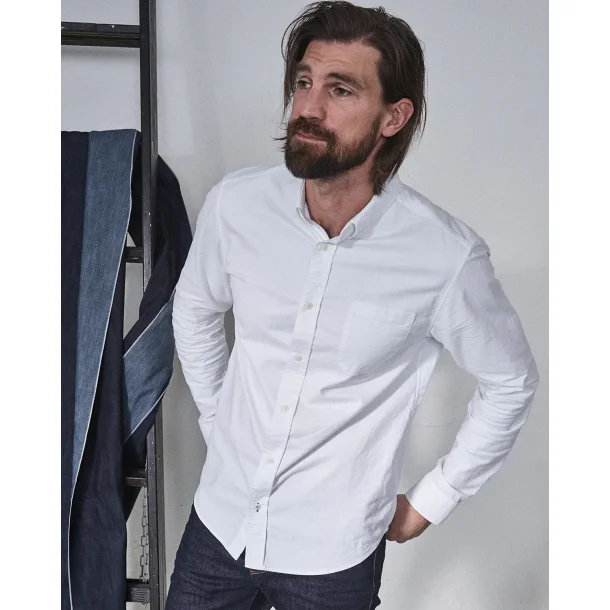 Blue de Gnes Sandro Oxford shirt - hvid