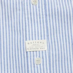 Blue de Gnes Sandro Oxford shirt - blue stripe 