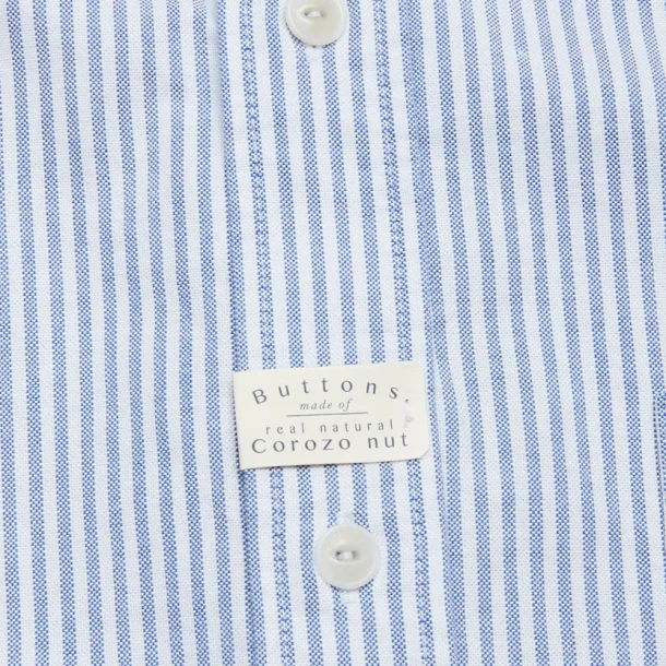 Blue de Gnes Sandro Oxford shirt - blue stripe 
