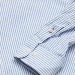 Blue de Gnes Sandro Oxford shirt - blue stripe 