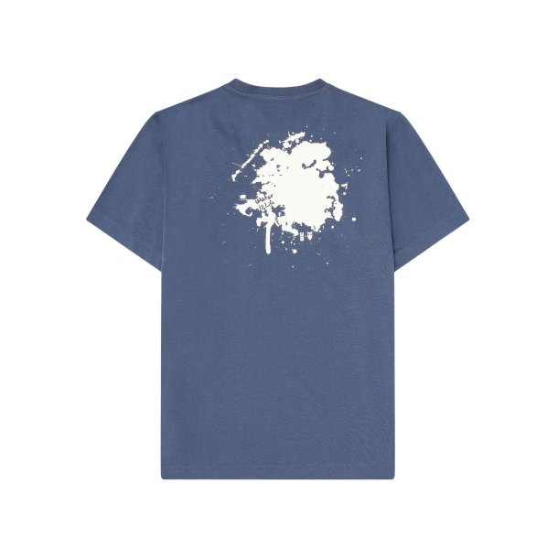 Knowledge Cotton Water is life - Jersey tee with splach print 1010142 - vintage indigo