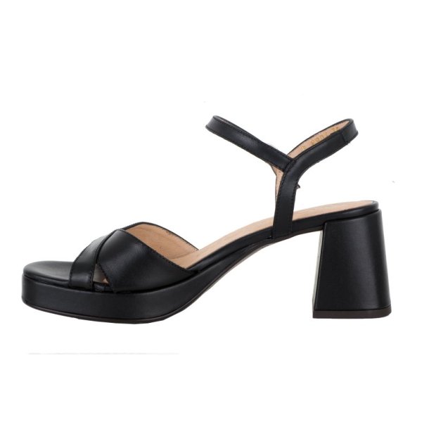 Wonders sandal - sort F-5861